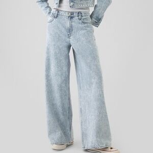 Gap Baggy mid rise light wash jeans sz 24/00 petite NWT in original sealed bag